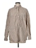 Old Navy 100% Cotton Stripes Tan Long Sleeve Button-Down Shirt Size M - photo 1