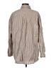 Old Navy 100% Cotton Stripes Tan Long Sleeve Button-Down Shirt Size M - photo 2