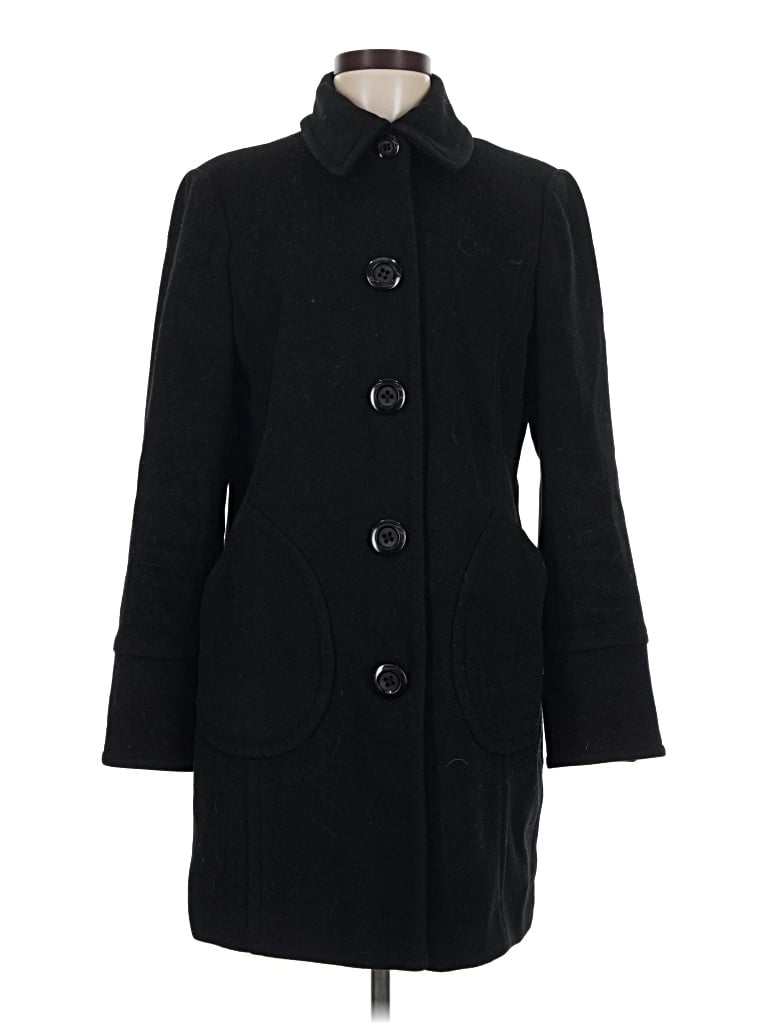 Pre-owned Ak Anne Klein Wool Coat In Black