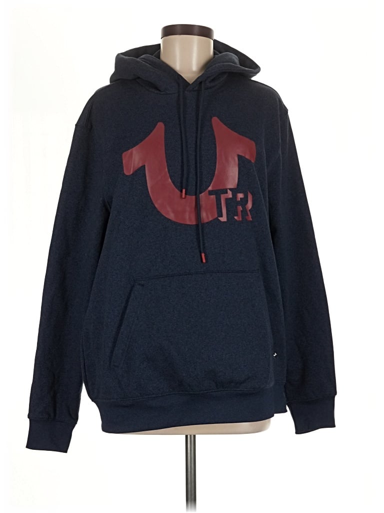 Pre-owned True Religion Pullover Hoodie In Blue