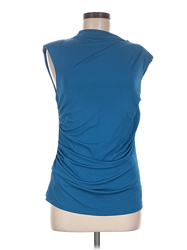 Elie Tahari Sleeveless Top Blue Cowl Neck Tops