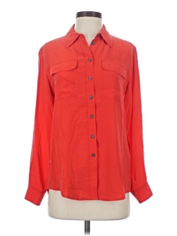 TWO by Vince Camuto Long Sleeve Silk Top (view 1)