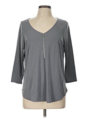 Green Envelope 3/4 Sleeve Top (view 1)