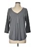 Green Envelope Gray 3/4 Sleeve Top Size L - photo 1