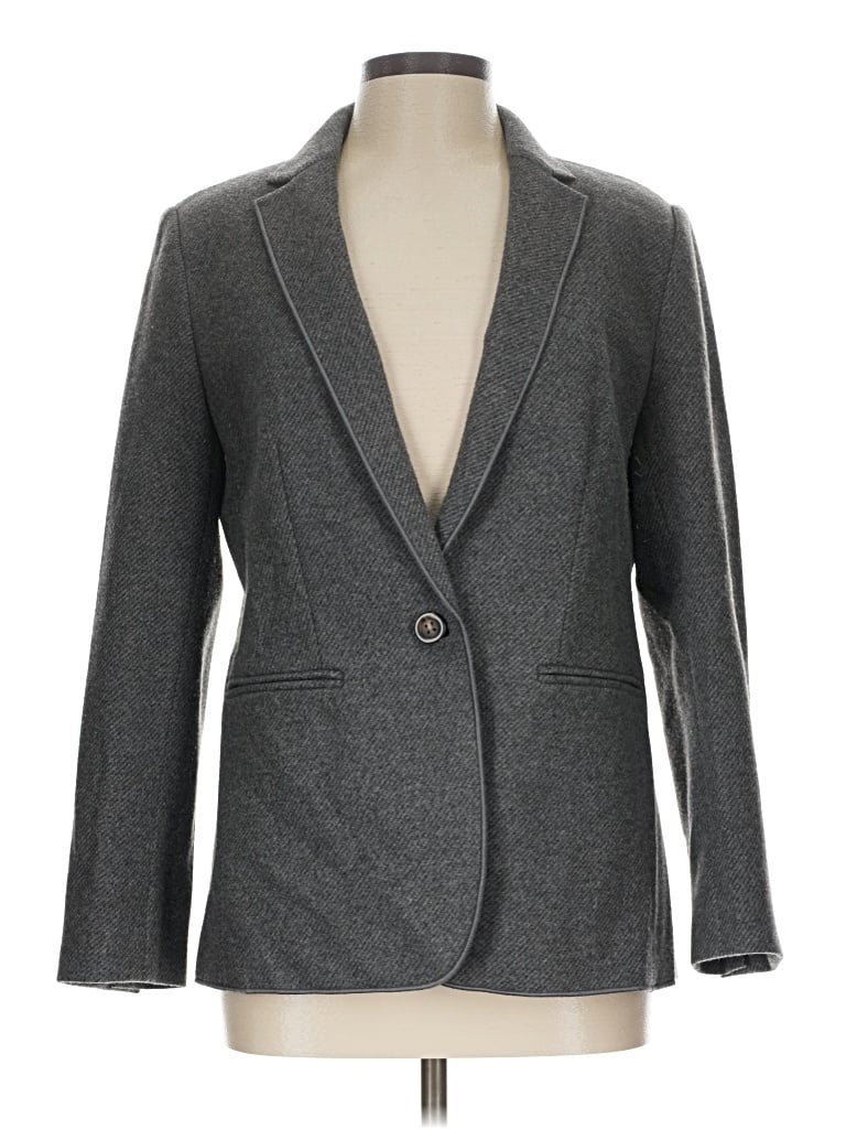Pre-owned Ann Taylor Blazer Jacket In Gray