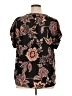 Maurices 100% Polyester Floral Black Short Sleeve Blouse Size 0X - photo 2