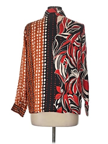 Soft Surroundings Long Sleeve Silk Top (view 2)