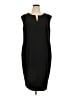 Kasper Solid Black Cocktail Dress Size 16 - photo 1
