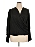 City Chic 100% Polyester Black Long Sleeve Blouse Size 16 Plus (S) - photo 1