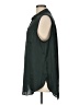 DR2 100% Polyester Green Black Sleeveless Blouse Size L - photo 5