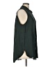 DR2 100% Polyester Green Black Sleeveless Blouse Size L - photo 4