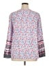 Talbots 100% Rayon Blue Long Sleeve Blouse Size XL - photo 2
