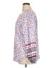 Talbots 100% Rayon Blue Long Sleeve Blouse Size XL - photo 5
