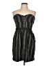 BCBGeneration 100% Cotton Metallic Gray Cocktail Dress Size 12 - photo 1