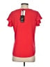 Adrianna Papell Red Short Sleeve Top Size S - photo 2