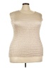 DressBarn 100% Polyester Tan Sleeveless Blouse Size 22 - photo 1