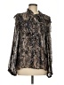 MNG Paisley Black Long Sleeve Blouse Size 6 - photo 1