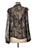 MNG Paisley Black Long Sleeve Blouse Size 6 - photo 2