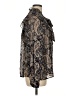 MNG Paisley Black Long Sleeve Blouse Size 6 - photo 4