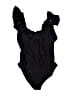 J.Crew Solid Black One Piece Swimsuit Size 10 - photo 1