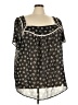 Torrid 100% Polyester Black Short Sleeve Blouse Size 4X Plus (4) - photo 1