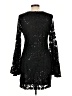 Aqua 100% Polyester Solid Black Cocktail Dress Size L - photo 2