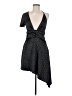WeWoreWhat 100% Polyester Polka Dots Black Cocktail Dress Size 6 - photo 1