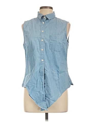 J.Crew Factory Store Sleeveless Button-Down Shirt (view 1)