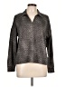 Tahari Metallic Gray Long Sleeve Blouse Size L - photo 1