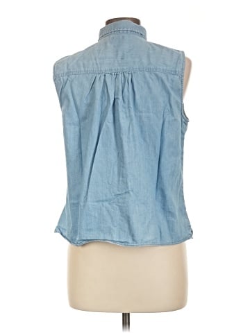 J.Crew Factory Store Sleeveless Button-Down Shirt (view 2)