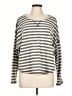 By Together Stripes Silver Pullover Sweater Size L - photo 1