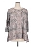 Ruby Rd. 100% Polyester Gray 3/4 Sleeve Blouse Size 1X - photo 1
