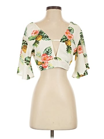 She + Sky 3/4 Sleeve Blouse (view 1)