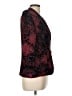 Alex Evenings Floral Burgundy Blazer Size L - photo 4
