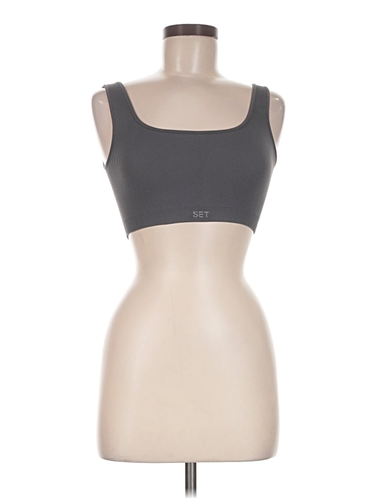 Pre-owned Set Active Sports Bra In Gray
