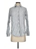 Quince 100% Linen Chevron-herringbone Gray Long Sleeve Button-Down Shirt Size XS - photo 1