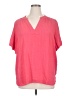 Well Worn 100% Viscose Pink Short Sleeve Blouse Size XL - photo 1