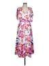 DKNY 100% Polyester Print Pink Cocktail Dress Size 10 - photo 1