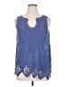 Soft Surroundings Blue Sleeveless Blouse Size XL - photo 1