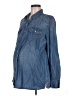 Ingrid + Isabel 100% Lyocell Blue Long Sleeve Button-Down Shirt Size Med Maternity (2) - photo 1