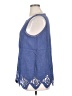 Soft Surroundings Blue Sleeveless Blouse Size XL - photo 5