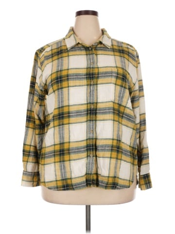 American Eagle Outfitters Long Sleeve Button-Down Shirt (view 1)