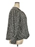 Halogen 100% Polyester Floral Graphic Black Long Sleeve Blouse Size 2X - photo 4