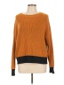 Skies Are Blue Color Block Orange Pullover Sweater Size L - photo 1
