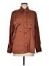 MNG 100% Polyester Brown Long Sleeve Blouse Size 8 - photo 1