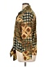 Roz & Ali 100% Polyester Print Gold Long Sleeve Blouse Size XL - photo 5