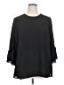 DR2 100% Polyester Black 3/4 Sleeve Blouse Size 1X - photo 1