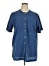 Kathie Lee Blue Short Sleeve Blouse Size 16W - photo 1