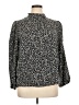 89th & Madison 100% Recycled Polyester Animal Print Black Long Sleeve Blouse Size XL - photo 1