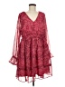 Torrid Paisley Pink Red Cocktail Dress Size Med Plus (00) - photo 1